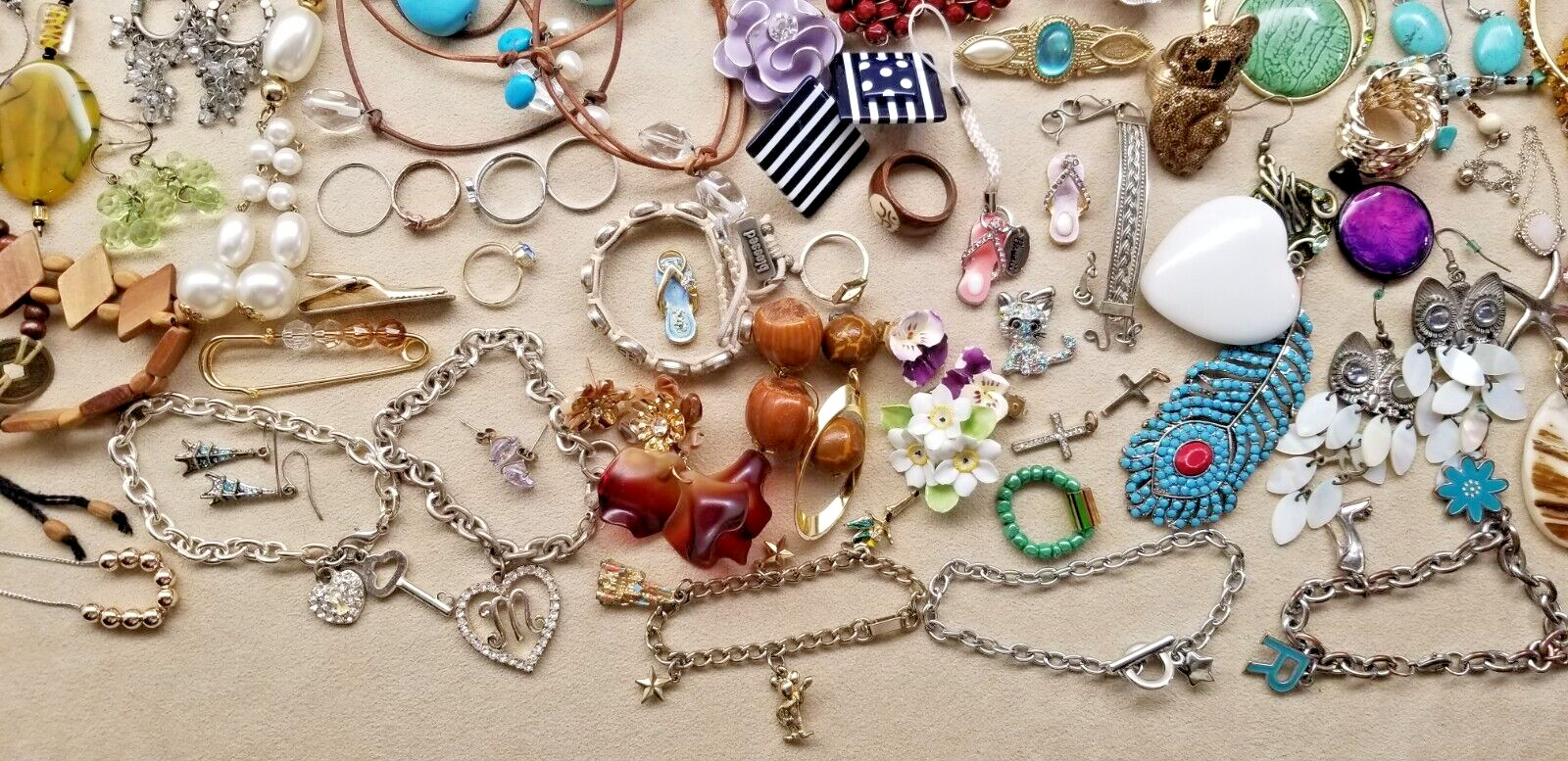 Estate Vintage Junk Drawer Jewelry Lot Unsearched Untested Repair Craft