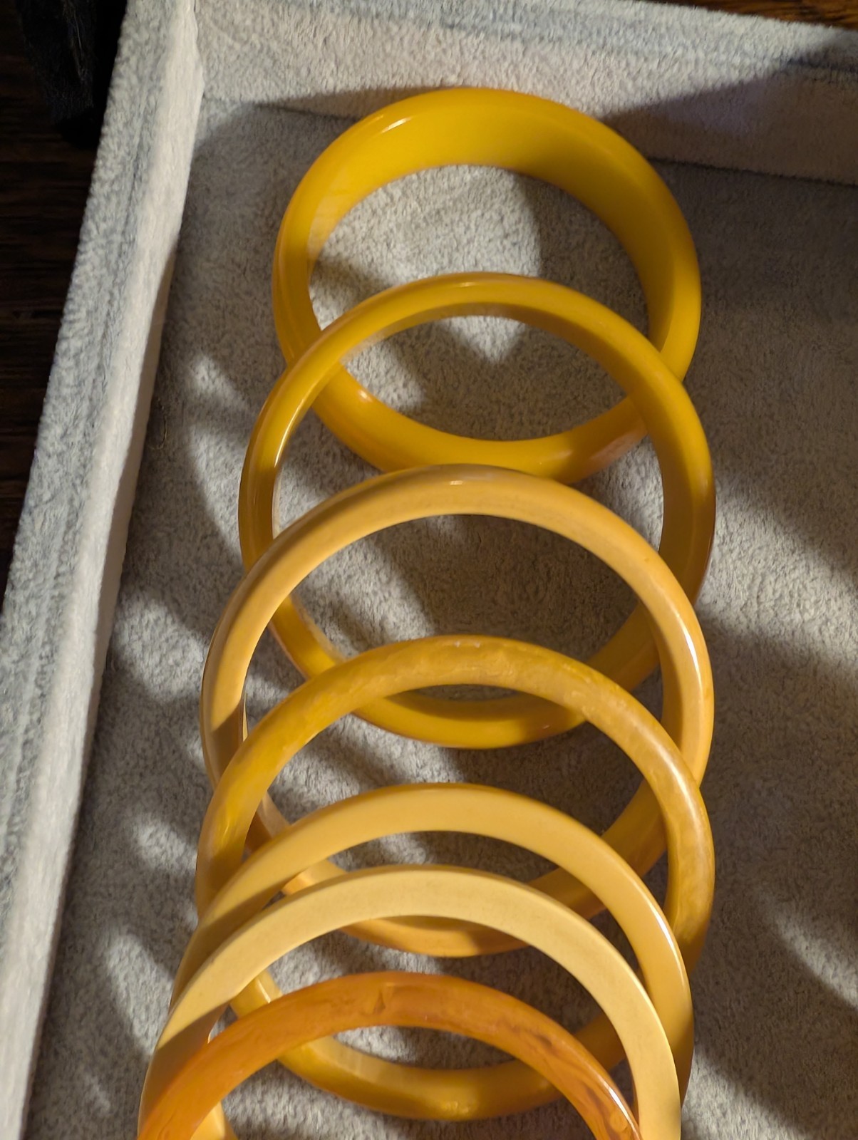 18 Vintage Bakelite Butterscotch – Yellows – Carved – Shaped – Many Tones!