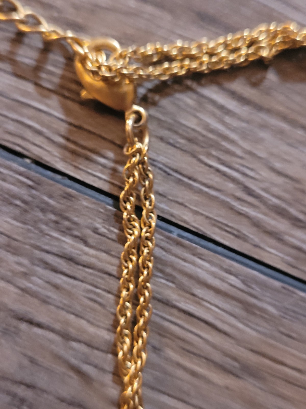 Signed 2028 Gold Tone Crystal Pendant Circles Drop Necklace 20 Inch Chain