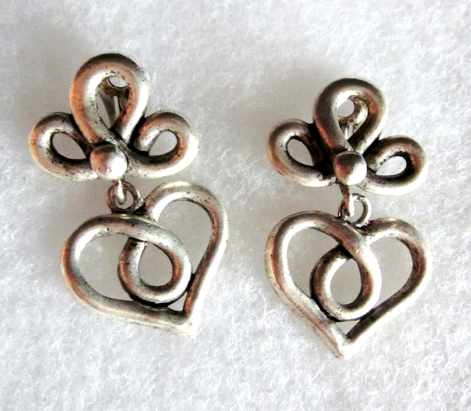 Vintage Norwegian Eivind Hillestad Silver Clip on Earrings Signed © EH
