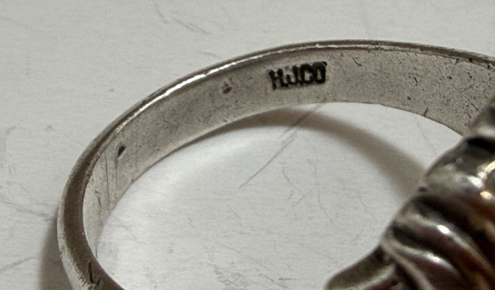 WWII 1945 Herff Jones HJ Co Sz 10 Class Ring 10.9g Sterling Silver 10K Gold Top