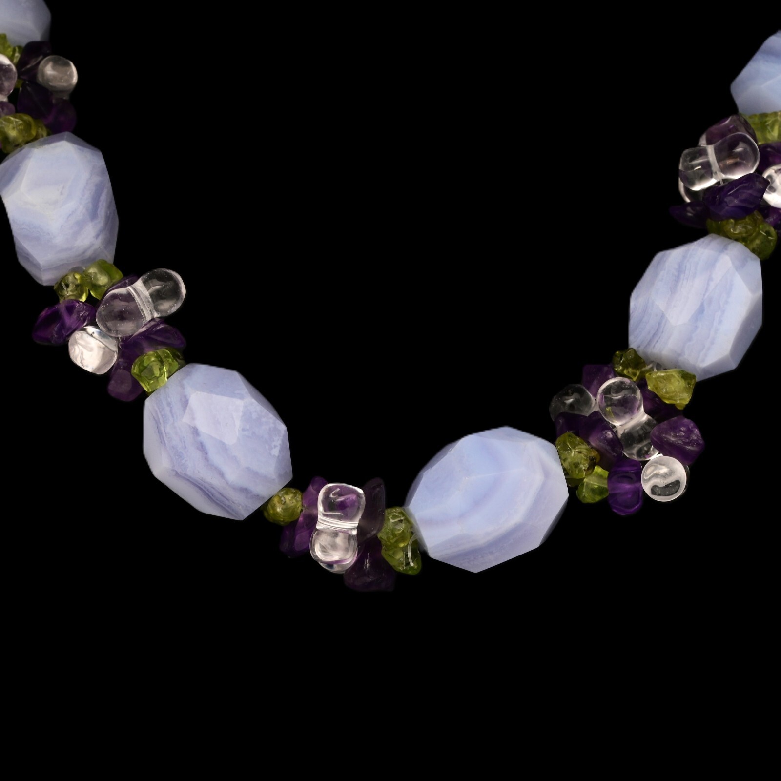 ROSS SIMONS Vintage Original Sterling Silver 925 Multi Gemstone Estate Necklace
