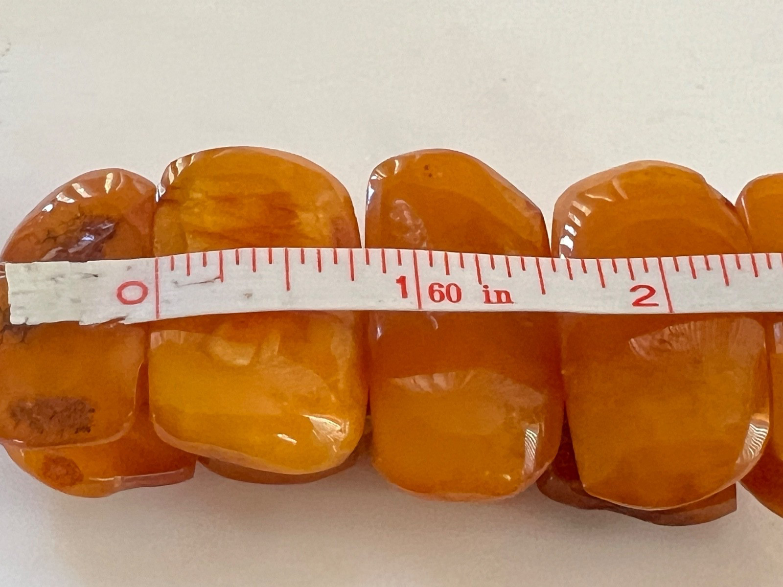 Vintage Baltic Butterscotch AMBER Stretch Elastic BRACELET – 44 Grams