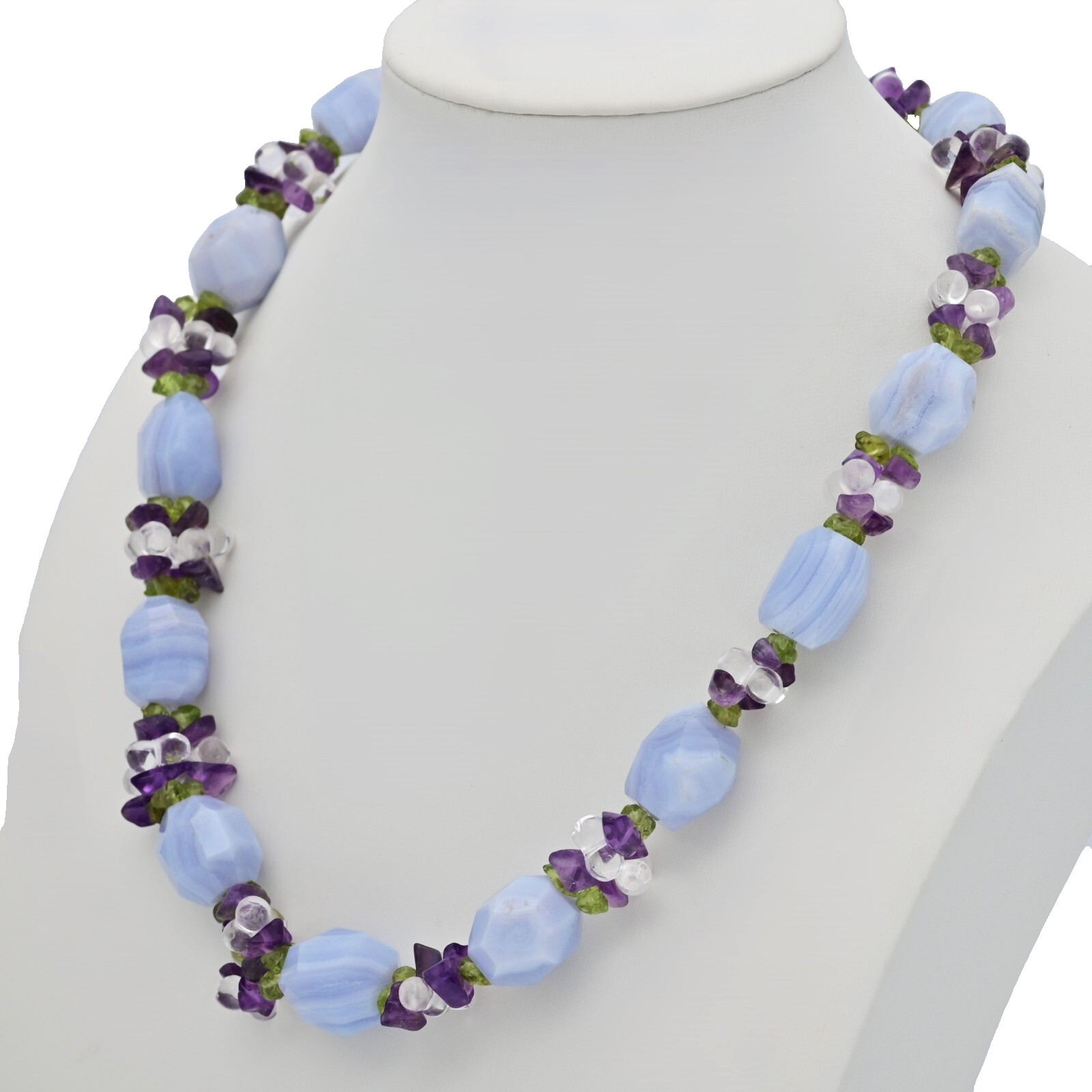 ROSS SIMONS Vintage Original Sterling Silver 925 Multi Gemstone Estate Necklace