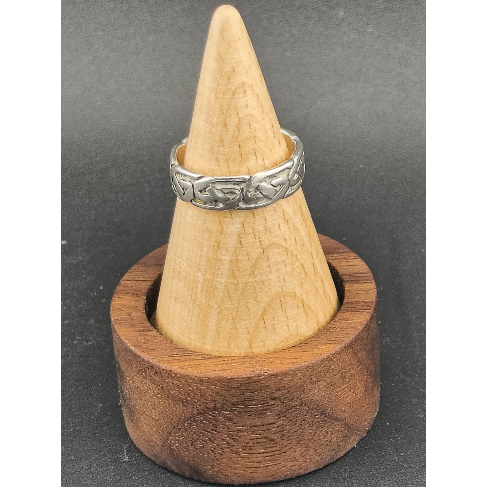 Vintage Sterling Silver Celtic Knot Statement Ring Size 6.5
