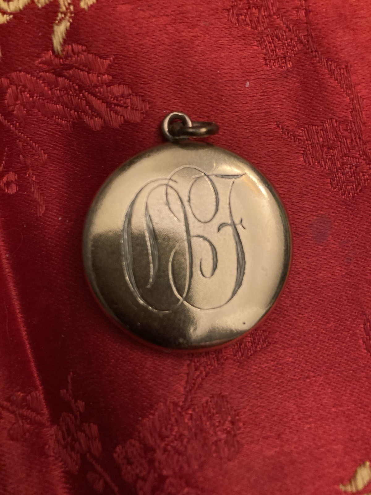 Victorian Gold Locket, Previously Owned. 1 WWII snapshot of A Navy Corpsman