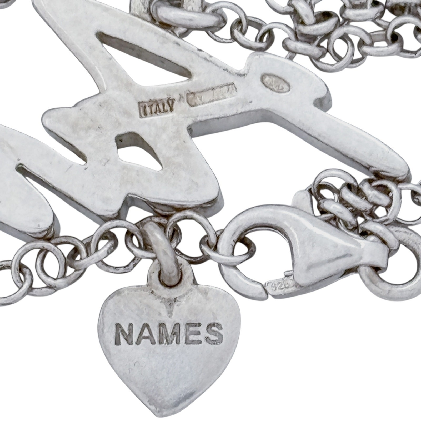 Vintage Italy Sterling Silver 925 | Amore Necklace 16.5″-18.5″