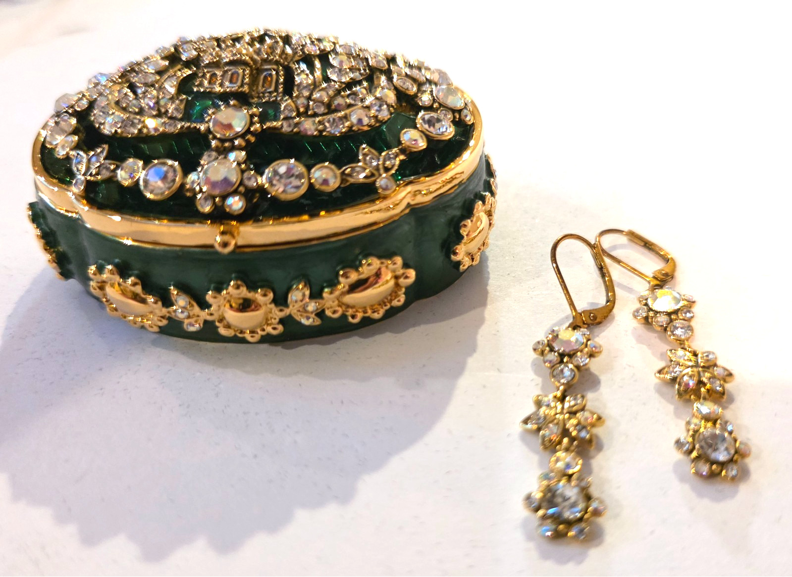 joan rivers jeweled secrets keepsake box Royal Dream brooch earrings pin