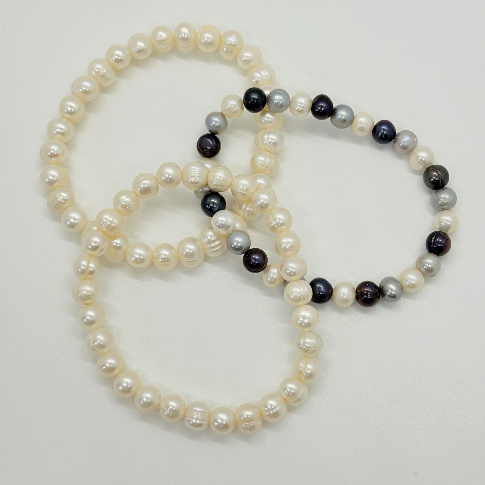 3 Vintage Gorgeous Pearl Bracelets