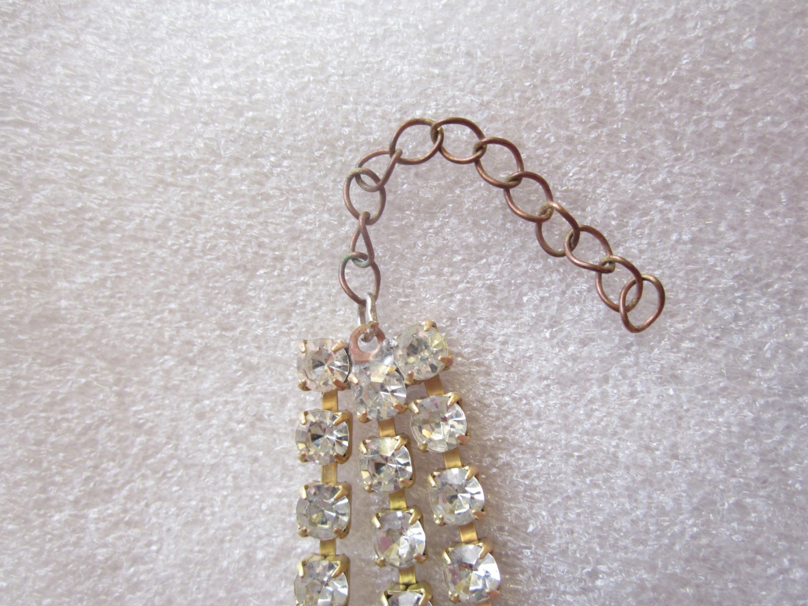 RHINESTONE VINTAGE AMAZING BEAUTIFUL CZECH HANDMADE BRACELET ”M+S” B123