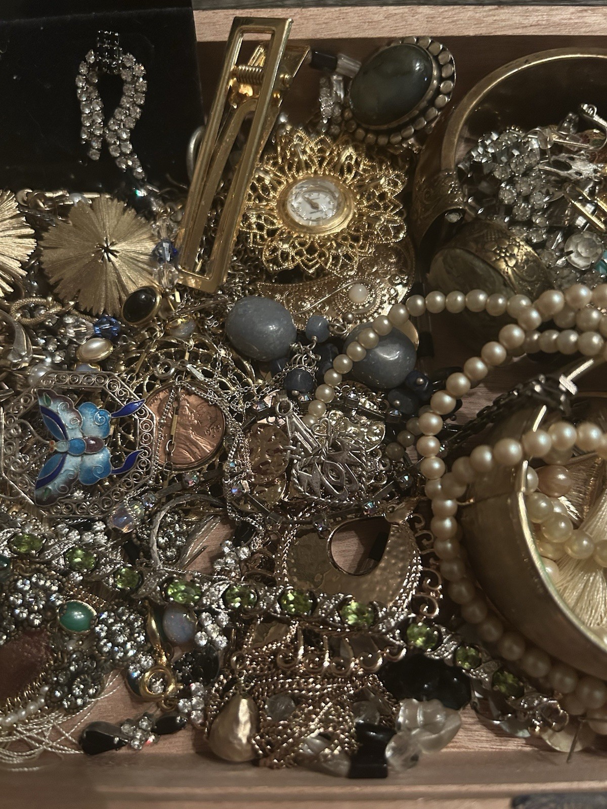 Estate Jewerly Wind Up Watch Stamped/ Signed & Unsigned Untested Lot #9