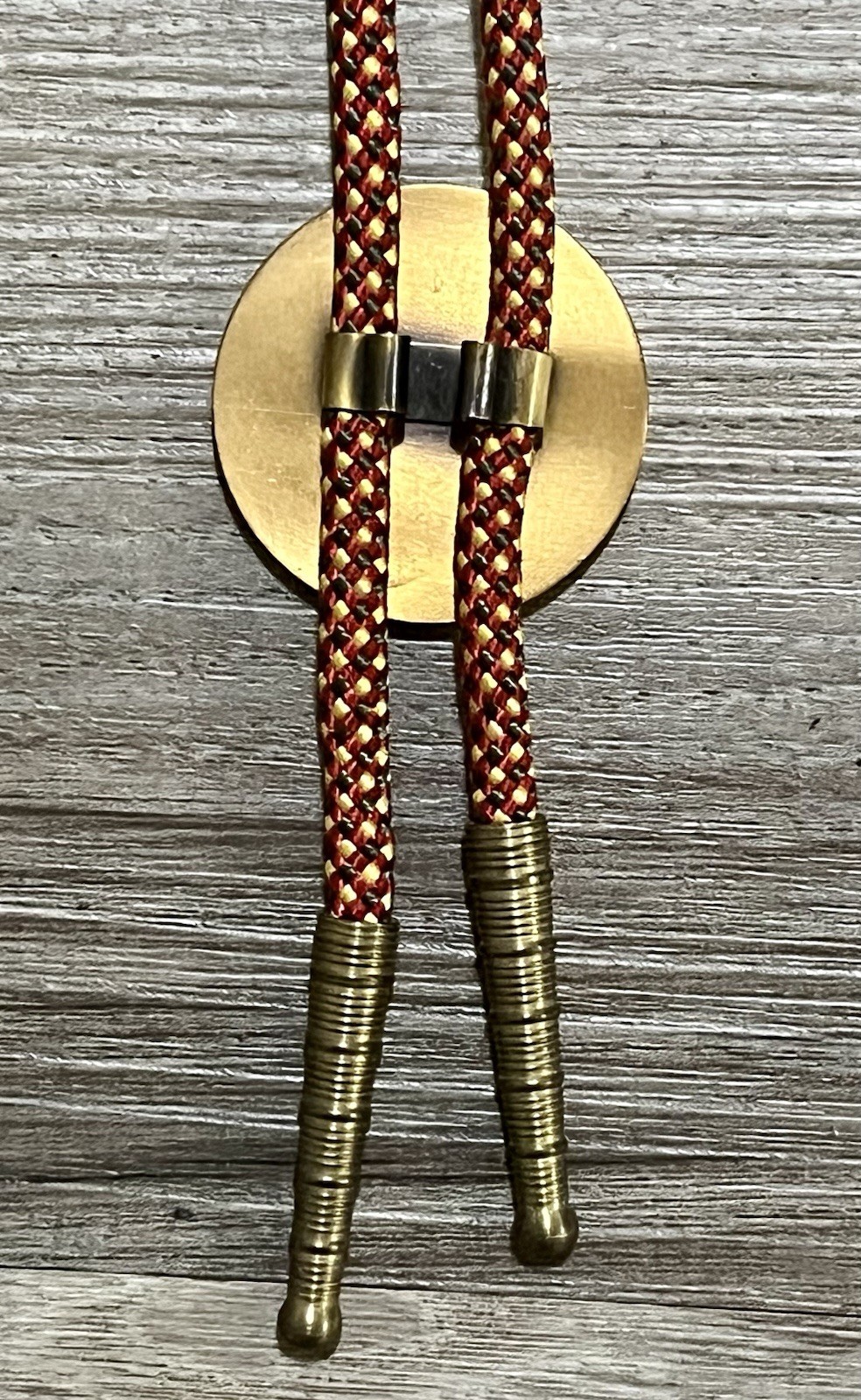 Vintage Shriner Bolo Tie 1972 Masonic 100 Year Anniversary Freemason Brass
