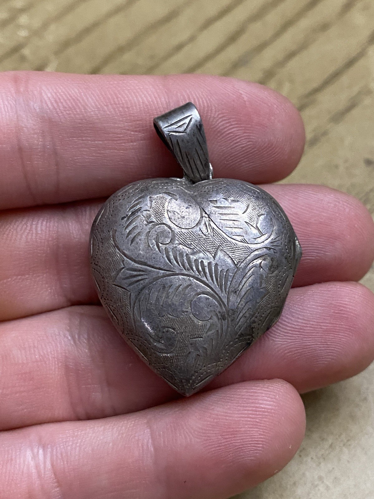 925 Sterling Silver Vintage Signed Tested Locket Charm Pendant Piece