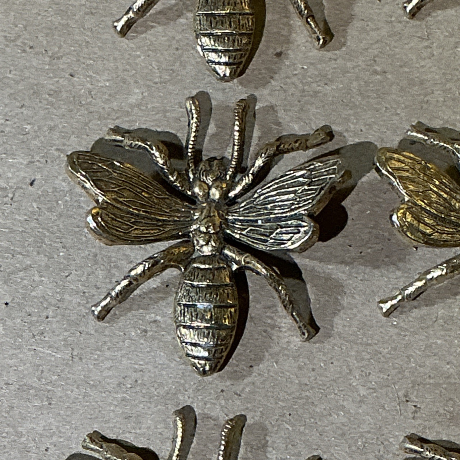 Group Of 8 Vintage Gold Finished Wasp/Bee Jewelry Pieces As Is INV-AT08