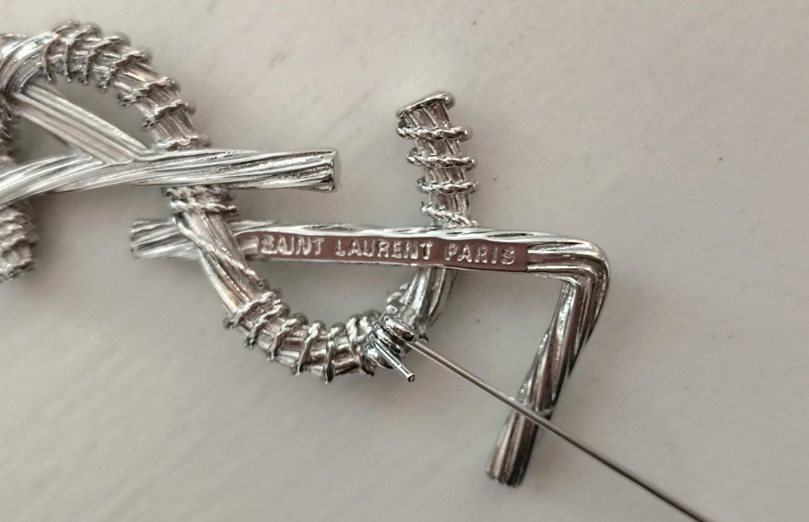 SAINT LAURENT YSL OPYUM Twisted Brooch Pre-owned