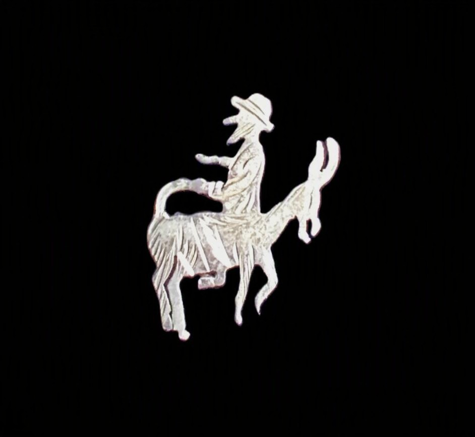 Vtg 800 Silver Nasreddin Hodja Riding Donkey Backwards 800 Silver Tie Clasp EUC