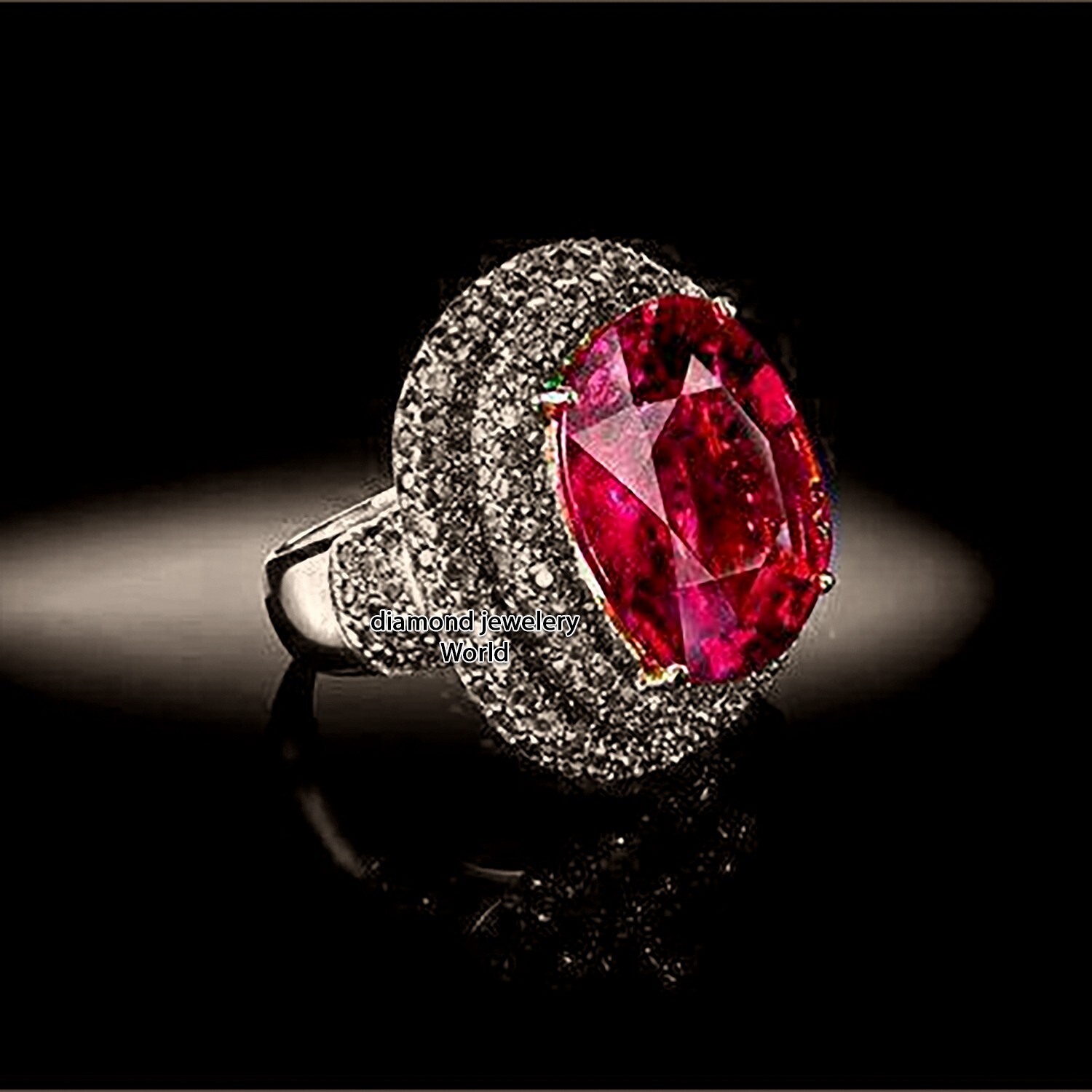 2.18ctw Rose Cut Diamond Ruby Studded Silver Vintage Style Gorgeous Ring Jewelry