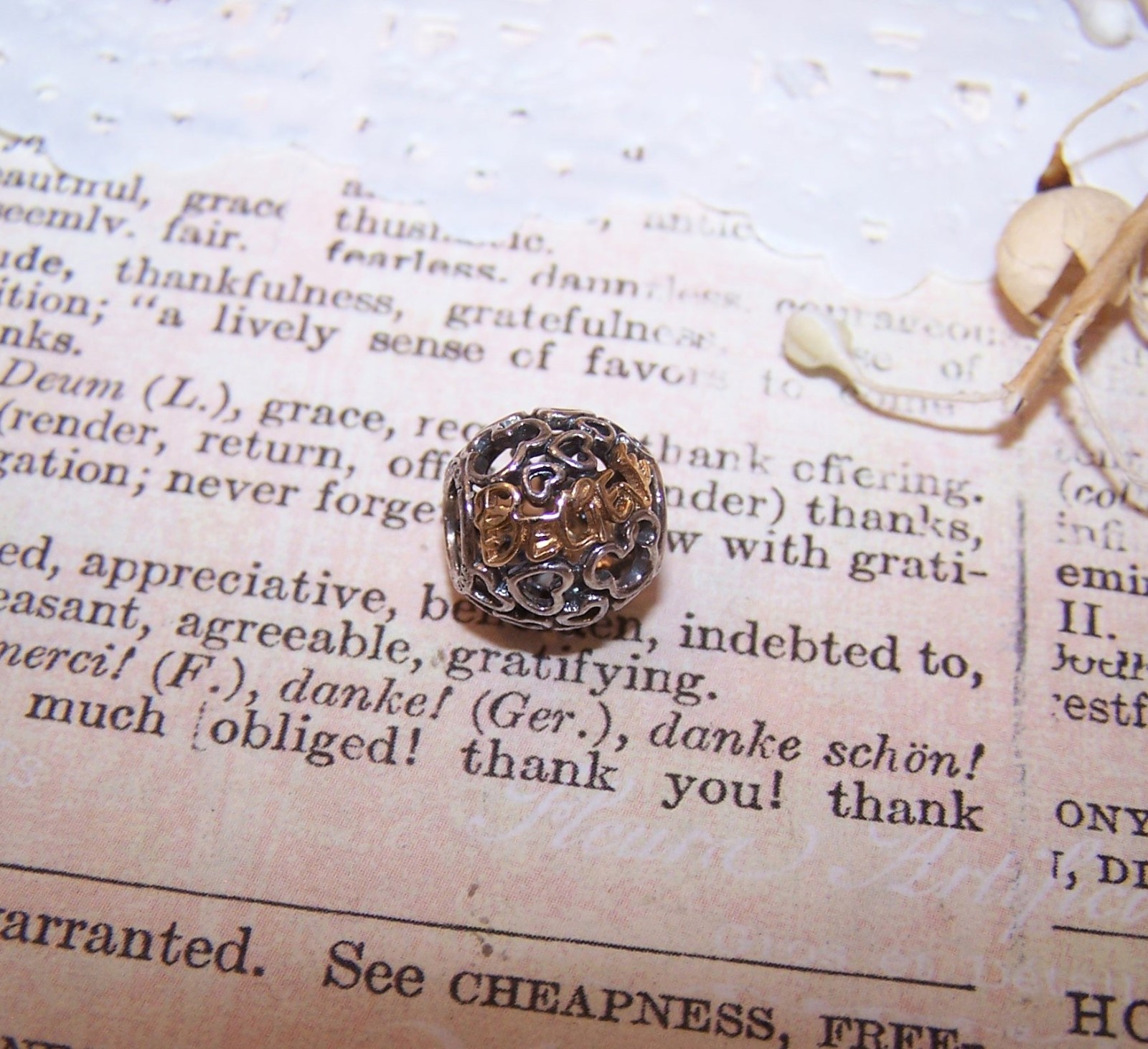 PANDORA Sterling Silver Yellow Gold Disney Believe Bead Charm #791436