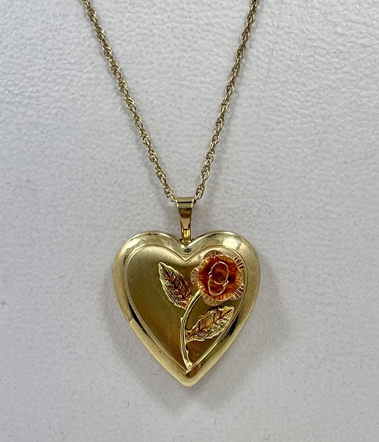 Princess Pride Creations PPC 14K Gold Filled Heart Locket Necklace NOS Box