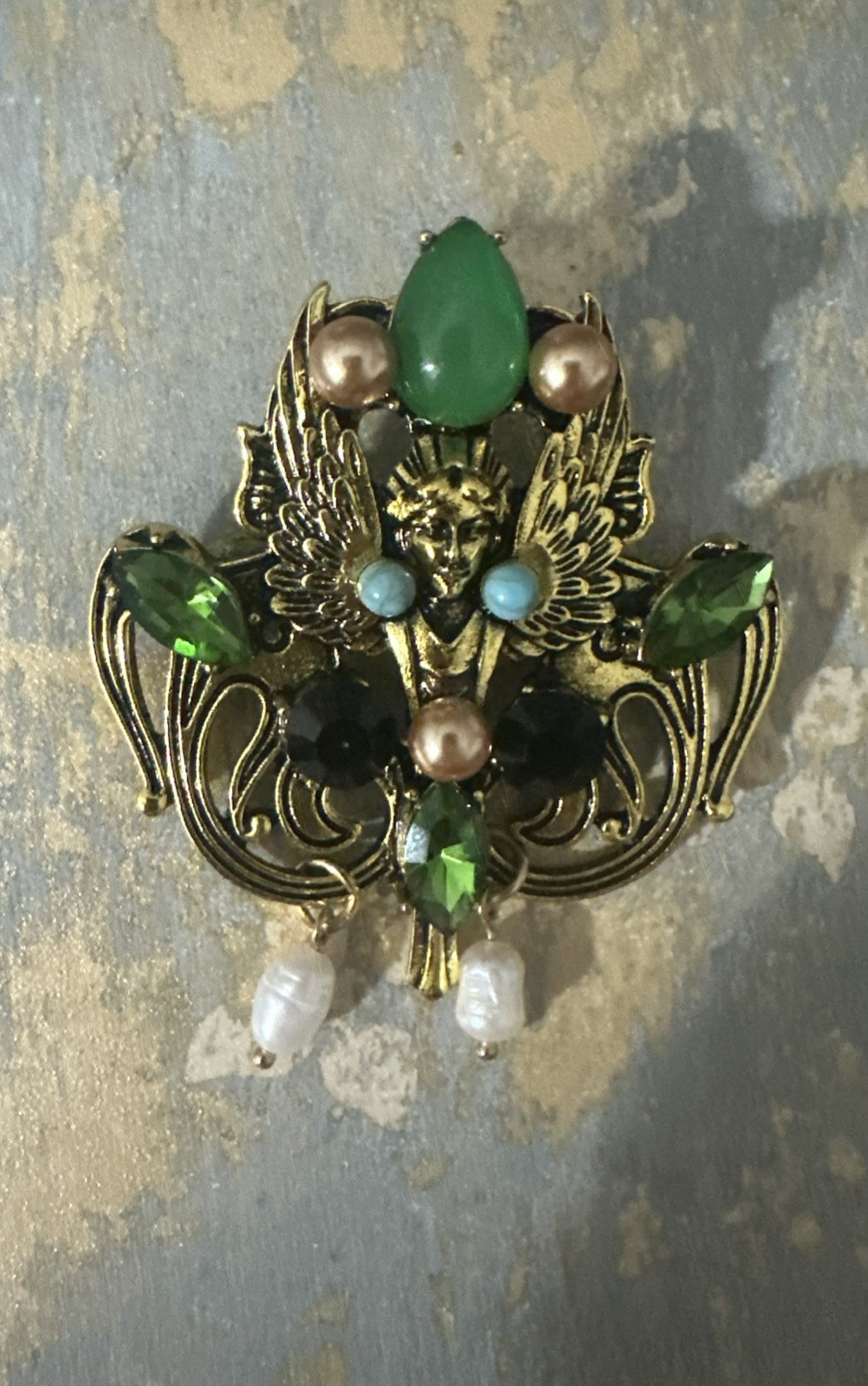 Vintage Fashion Brooch Baroque Pearl Pins Suit Coat Badges Jewelry Accessories