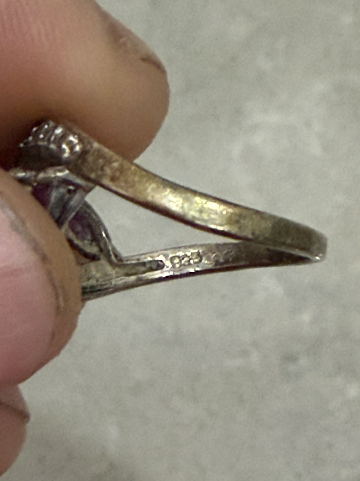 Vintage 925 Sterling Silver Ruby Ring Size 6.75