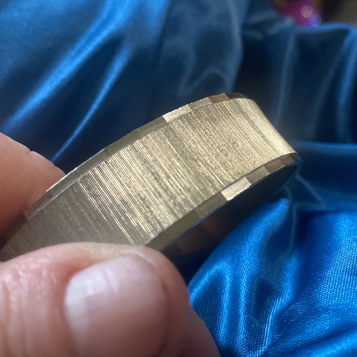Vintage Monet Bangle Bracelet brushed etched Silver Tone Metal Singed🔥BRILLIANT