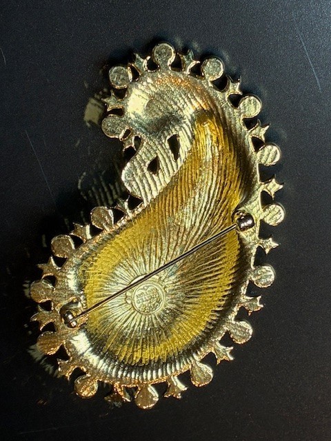 Edgar Berebi, Blue Enamel, Rhinestone Brooch, Limited Ed. Signed