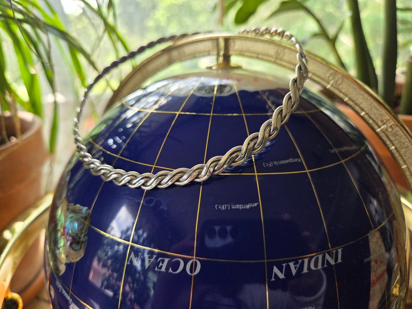 VTG Mexico 925 SS Braided Collar Cuff Necklace