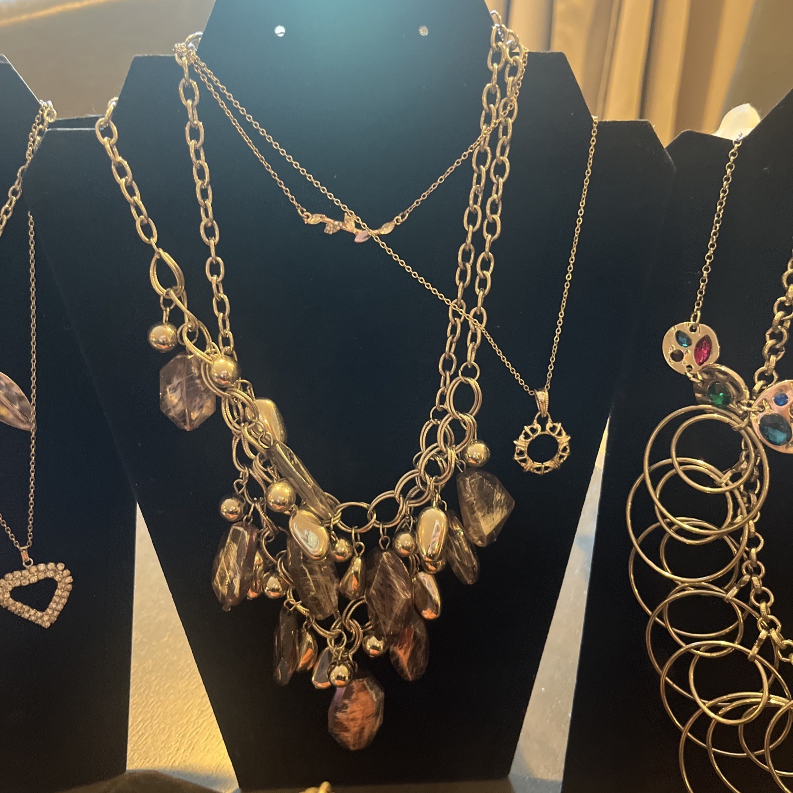 Jewelry Lot Silver Tone Necklaces Bracelets Metal Estate Finds 22pc Vtg To Now