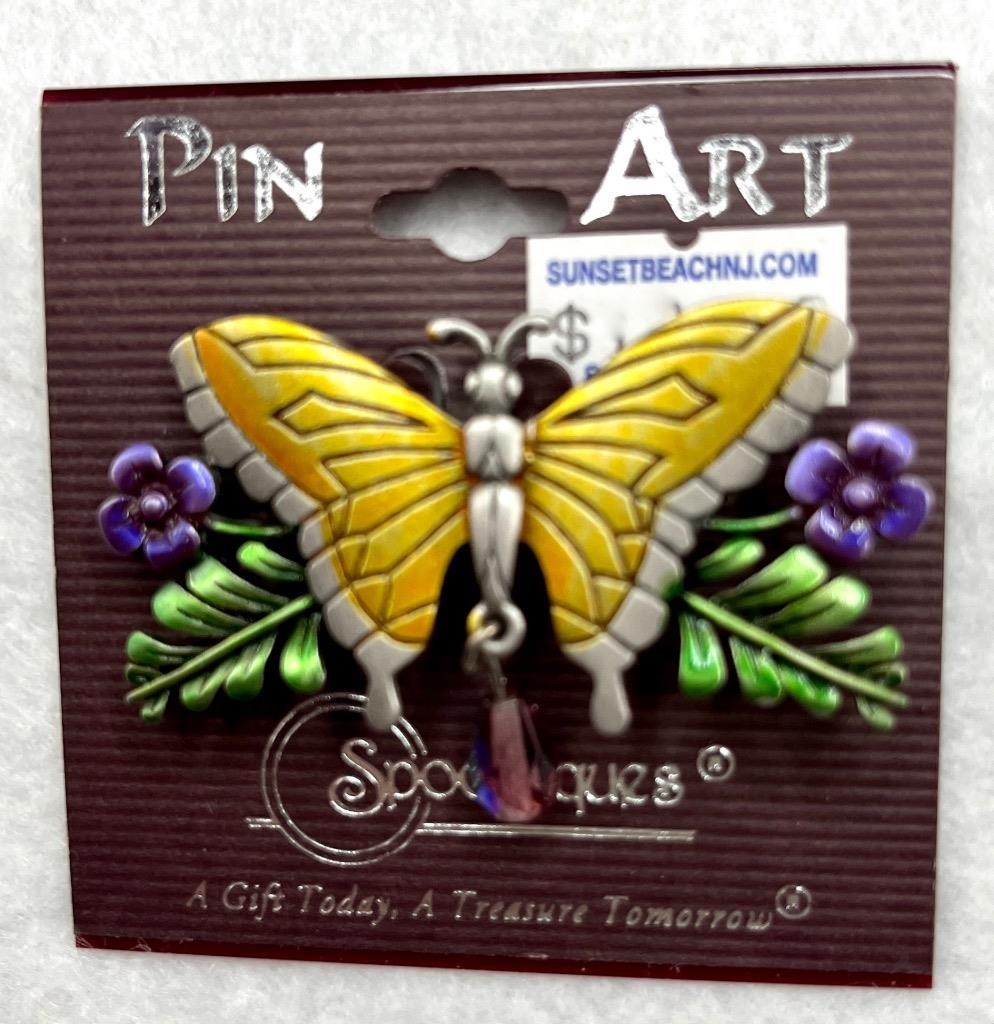 NWT JJ Jonette Butterfly Pin Spoontiques Pin Art #13-3
