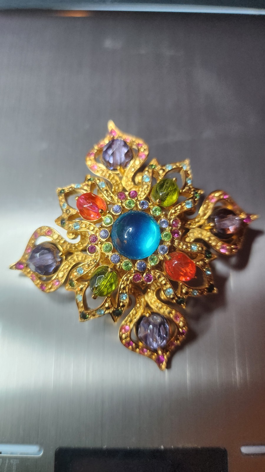 Joan Rivers Maltese Cross Brooch – Vintage