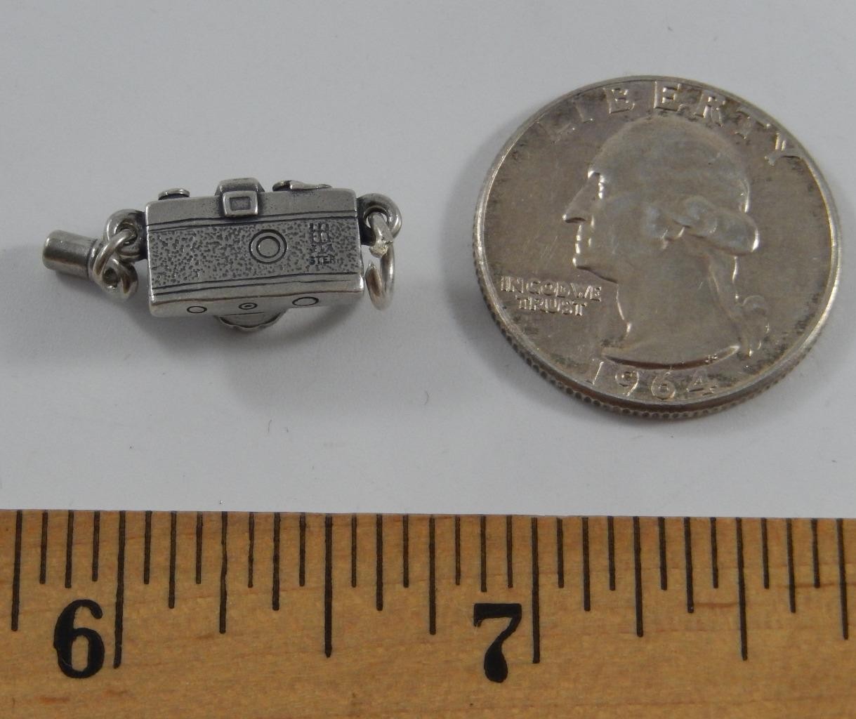 Vintage James Avery Sterling Silver 3D Film Camera Pendant Charm Retired J3354