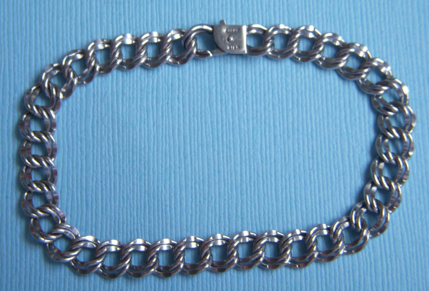 James Avery 7″ medium double curb charm bracelet sterling