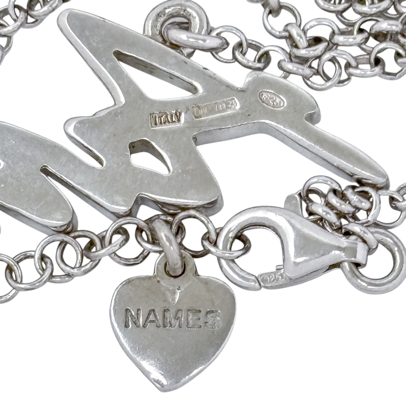 Vintage Italy Sterling Silver 925 | Amore Necklace 16.5″-18.5″
