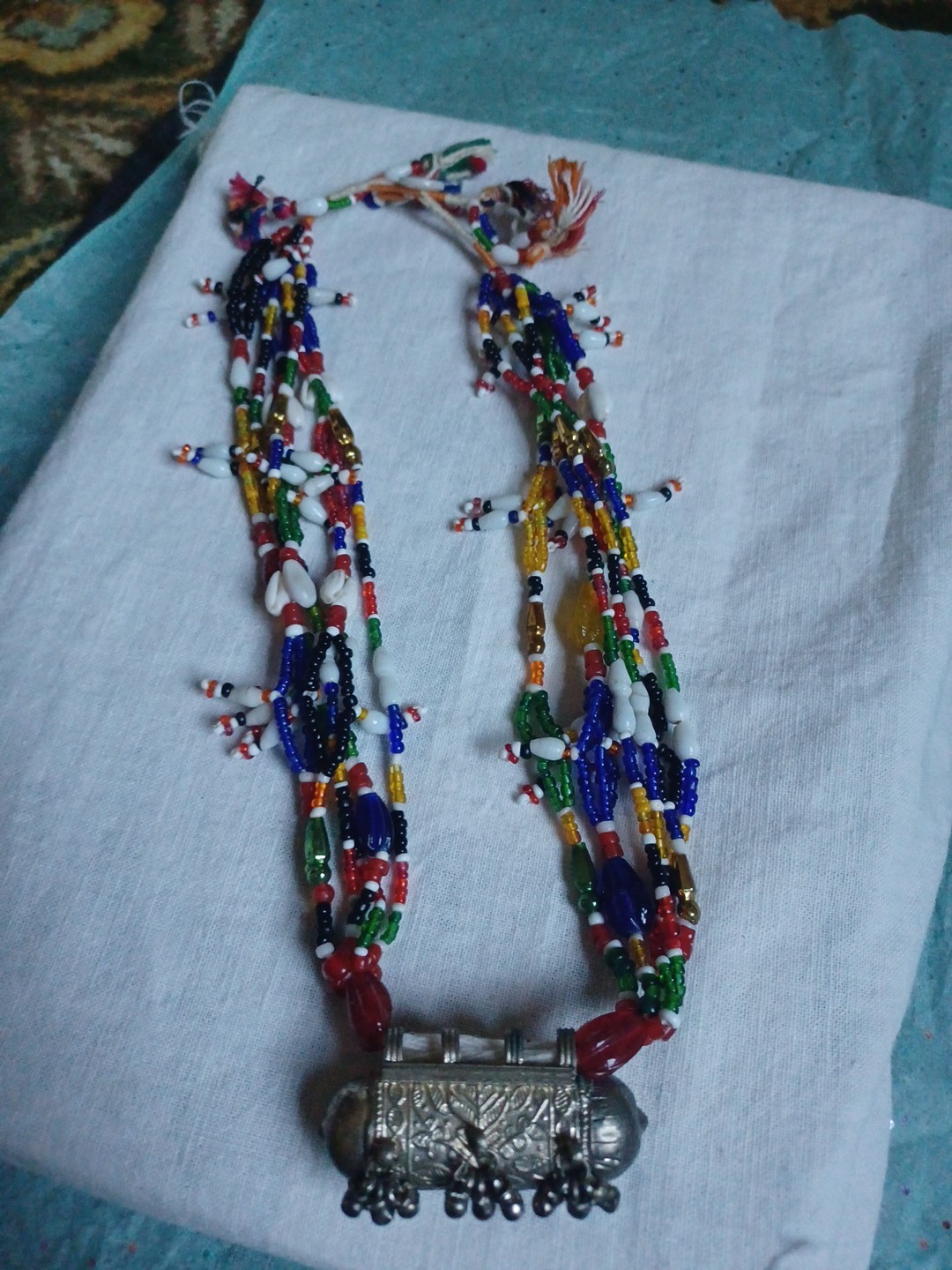 Vintage Tribal Ethnic India Kuchi Necklace Gujarat India . Traditional