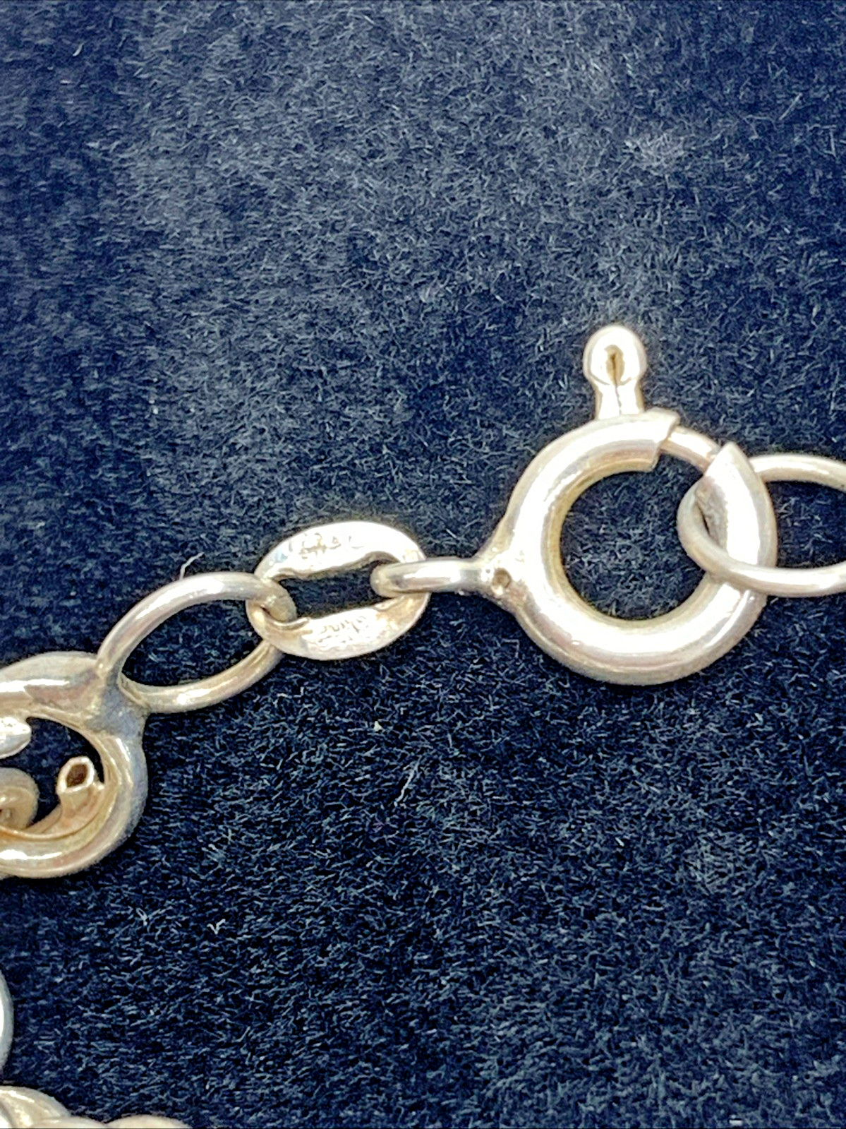 Sterling Silver 925 Italy 6MM Wide Vintage Rope Chain Bracelet 7″ 7.9g