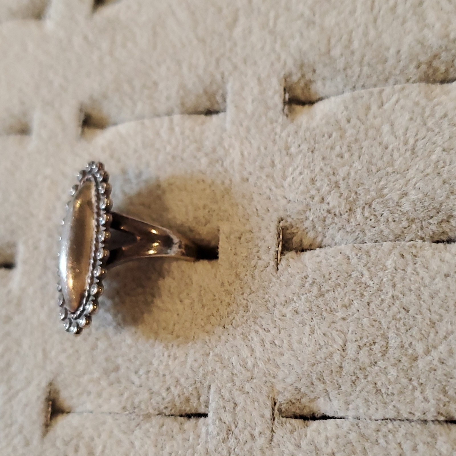 Vintage Silver Oval Bezel Ring Size 5.50 No Stone Metal Jewelry