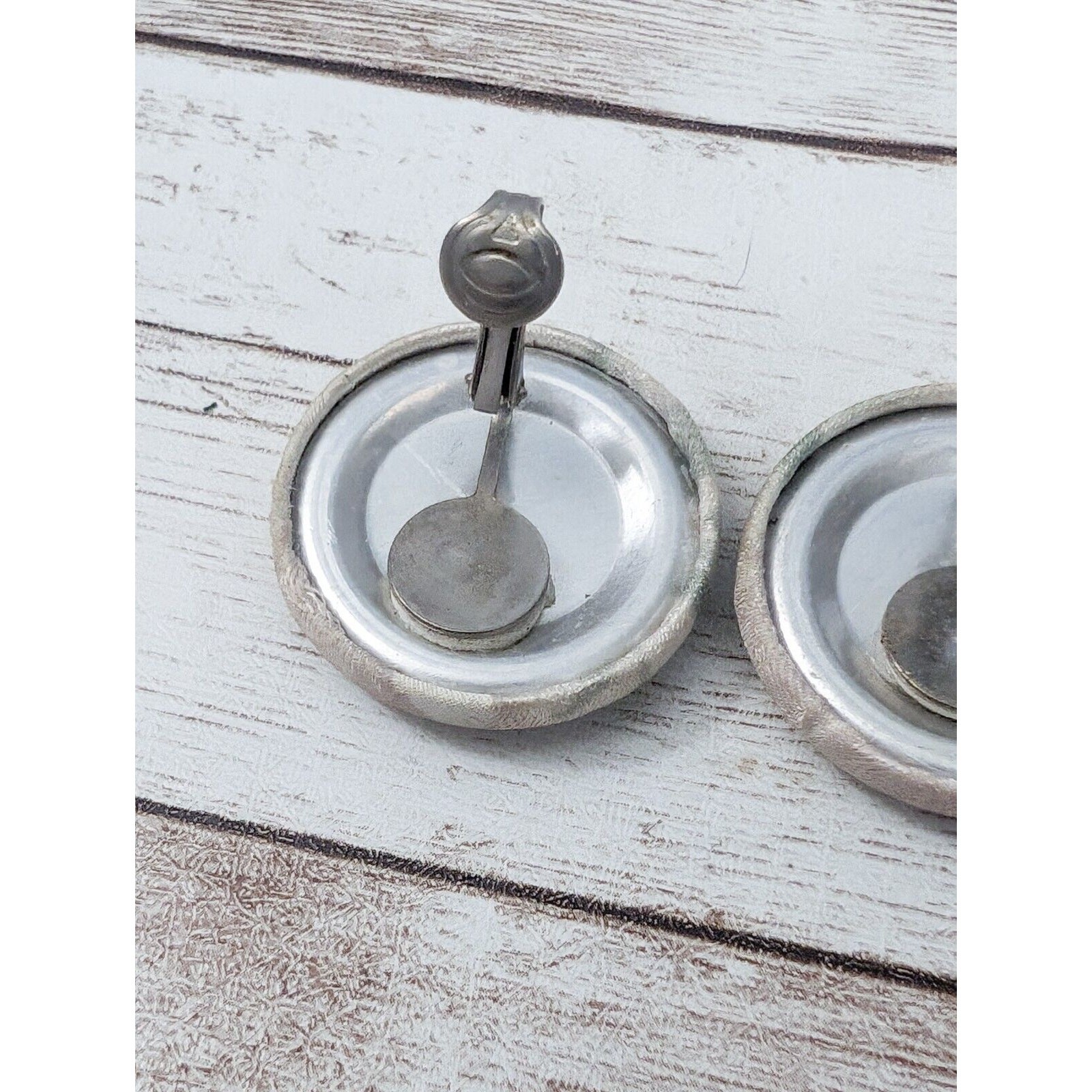 Vintage Clip On Earrings – Fabric Button Style 1 & 1/8″