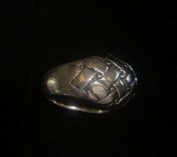 Vintage Sterling Napier High Dome Basket Weave Ring. Circa1940-1950 (13.62) G TW
