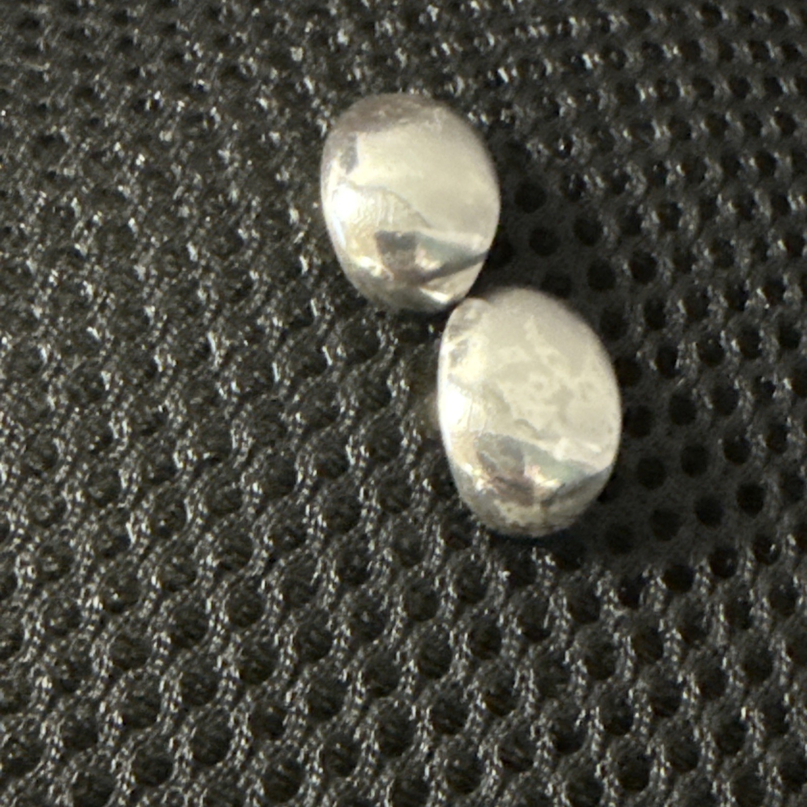 Vintage Silver Modernist Triangle Cuff Abstract Stud Earrings