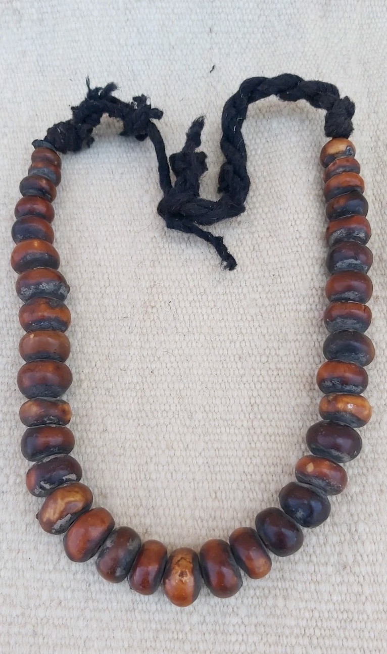 Ancient Berber Phenolic Resin Bead Necklace Vintage African Amber Copal Tuareg