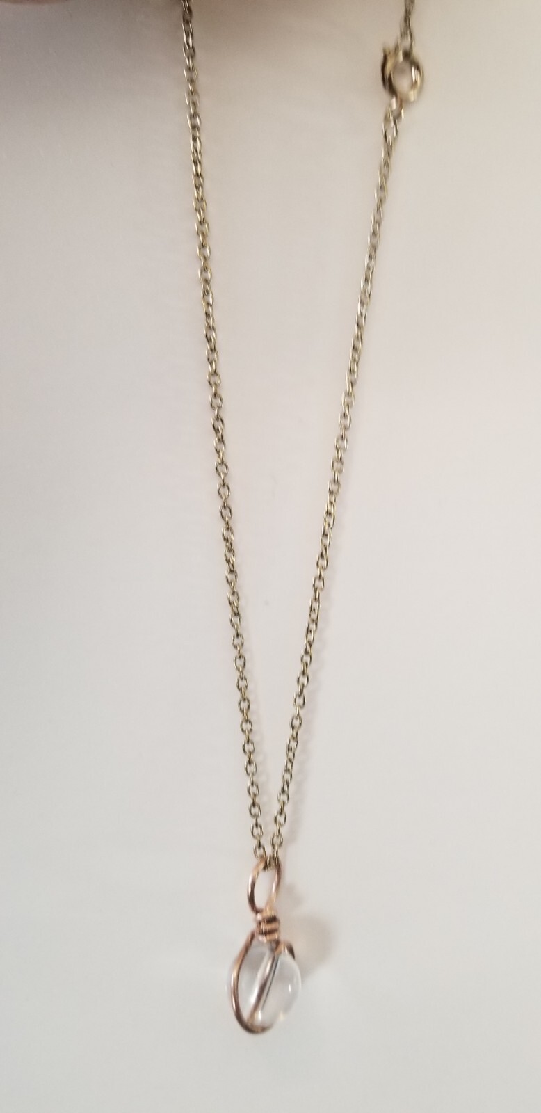 Vintage Elements 8mm Rock Quartz Victorian Necklace, Vtg. leverback earring set