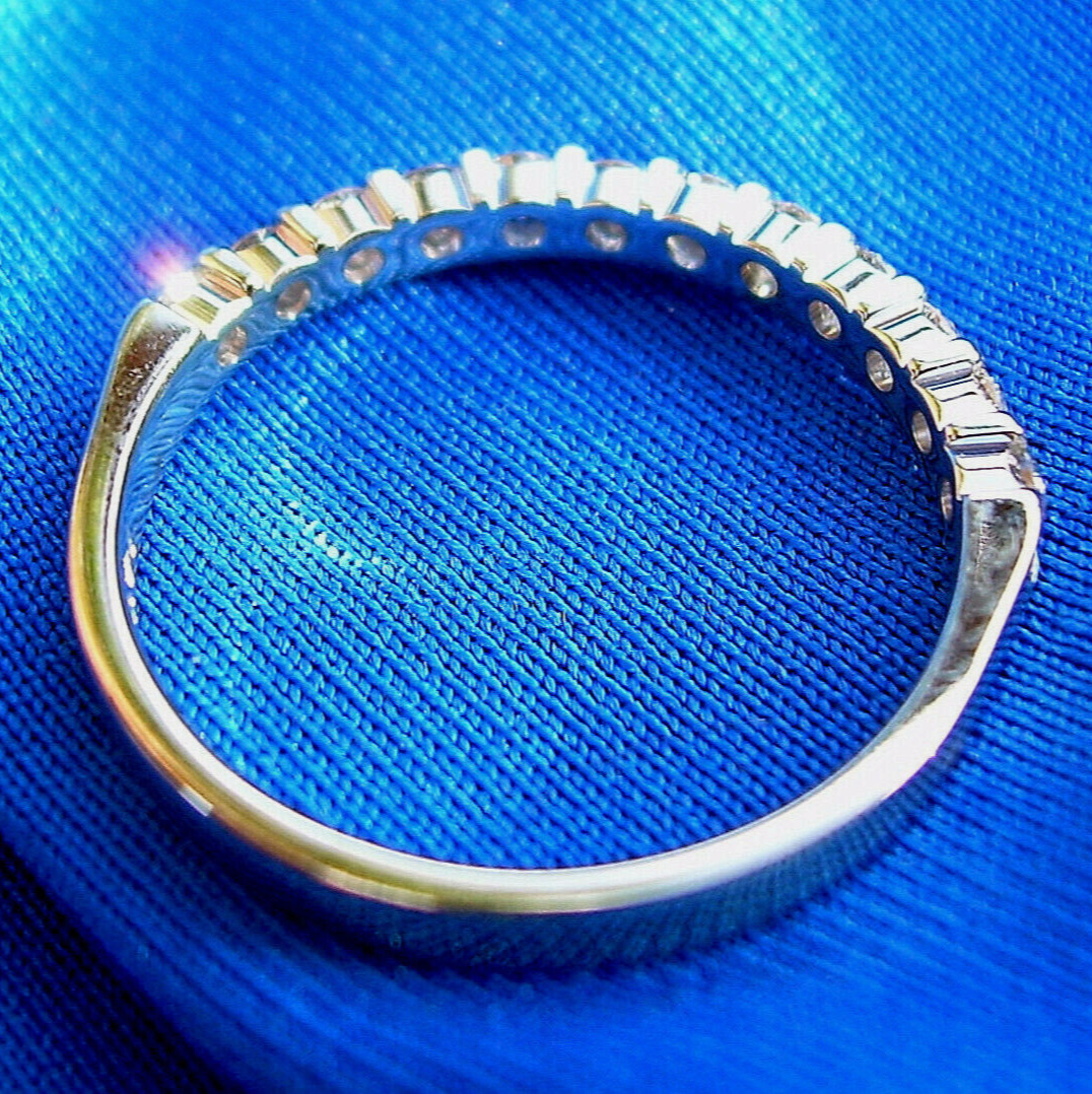 EARTH MINED DIAMOND Deco Style Wedding BAND 14K GOLD Stacking Anniversary RING