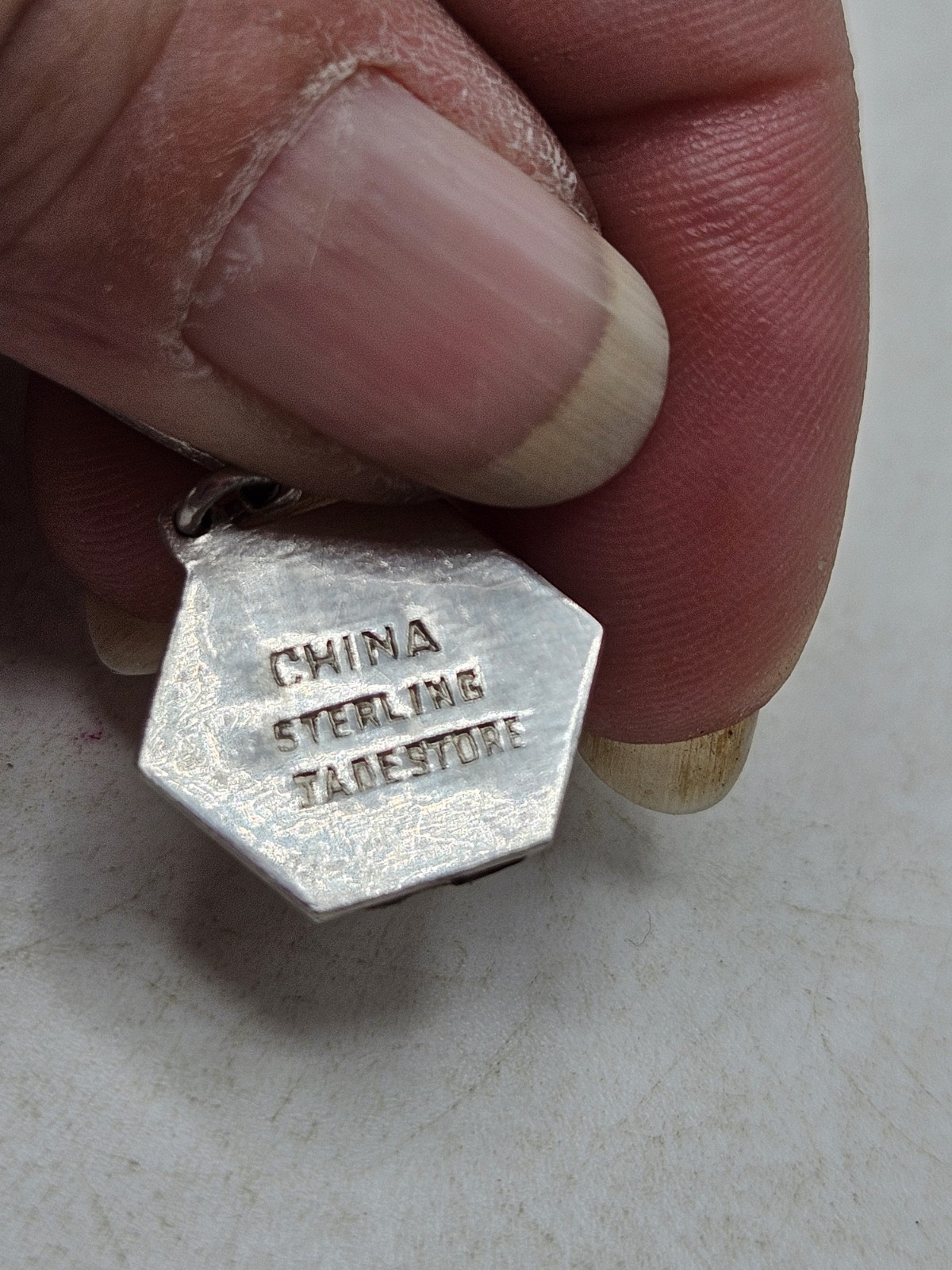 Vintage China Export Sterling Silver Panel Bracelet. Signed China, Sterling,