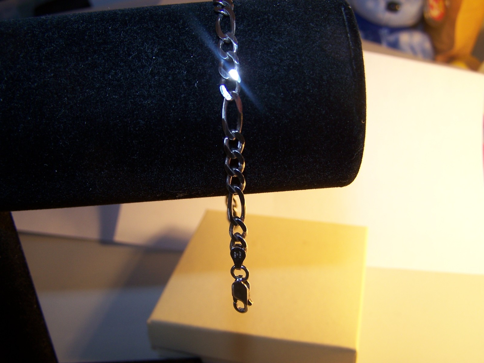 VINTAGE ESTATE ITALY DESIGN “MILOR” 6MM FIGARO STERLING SILVER BRACELET 71/4″