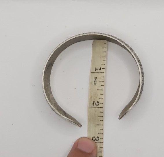 Vintage Ethnic Silver Tone Cuff Bracelet Boho Floral Geometric Stamped Wide Bang