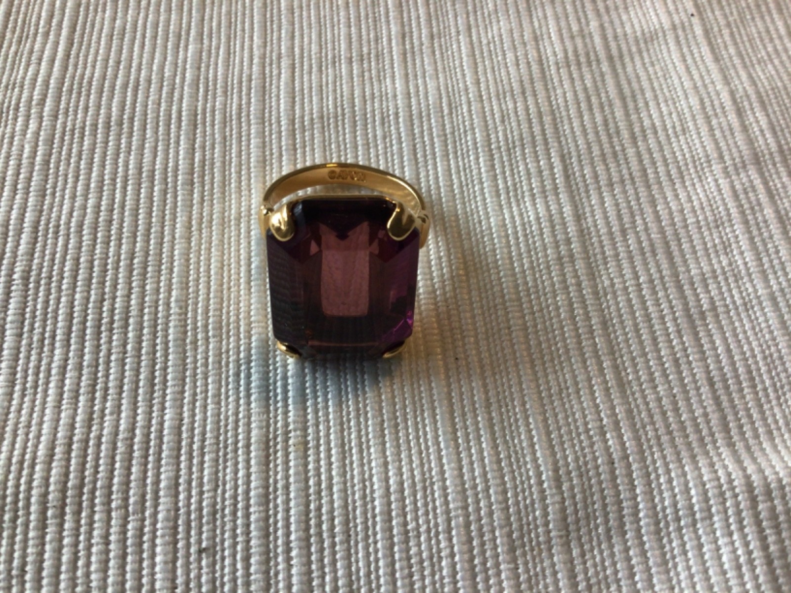 Vintage AVON Lot 3 Rings – Purple Amethyst (faux) – Sapphire (faux) UNKNOWN SIZE