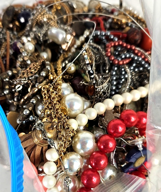 5 Lbs Bulk Craft Jewelry Lot Assorted Junk Repurpose Wearable
