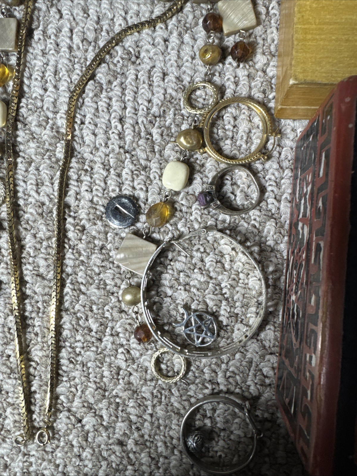 ESTATE FIND – COSMETIC JEWERLY WITH TWO JEWERLY BOXES – OVER 1 LB