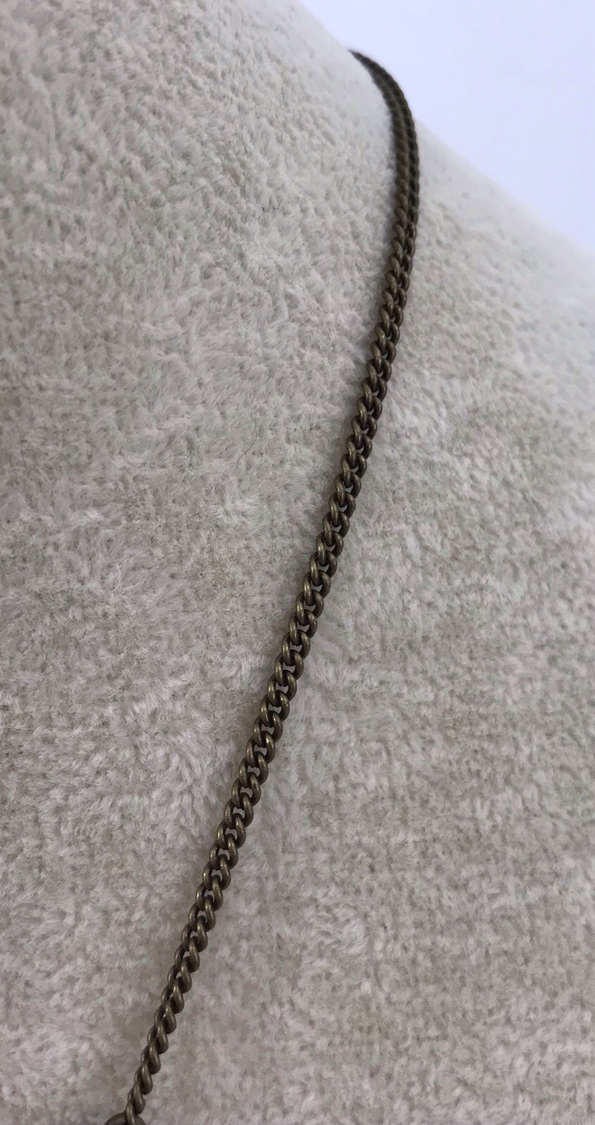 Vintage Nina Ricci Brass Tiger’s Eye Flower Pendant Necklace AVON RARE